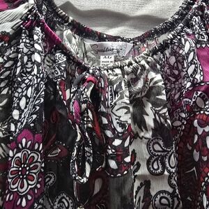 Speechless Women's Blouse - Black, White, Pink